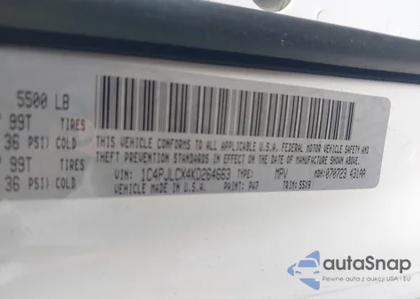 2019 Jeep Cherokee Latitude Fwd from USA, damaged, VIN 1C4PJLCX4KD264663
